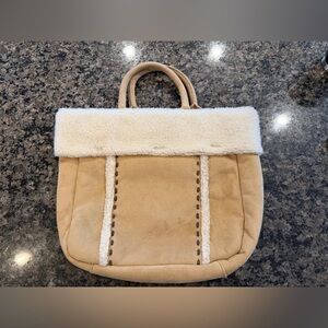 Gap Tan Shearling Tote Bag - Excellent Condition